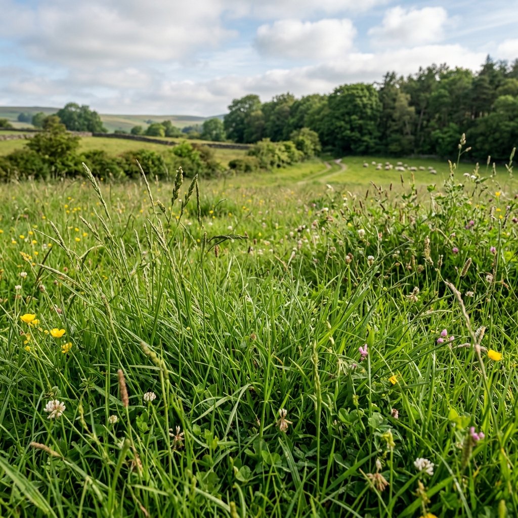 Lush pasture grass