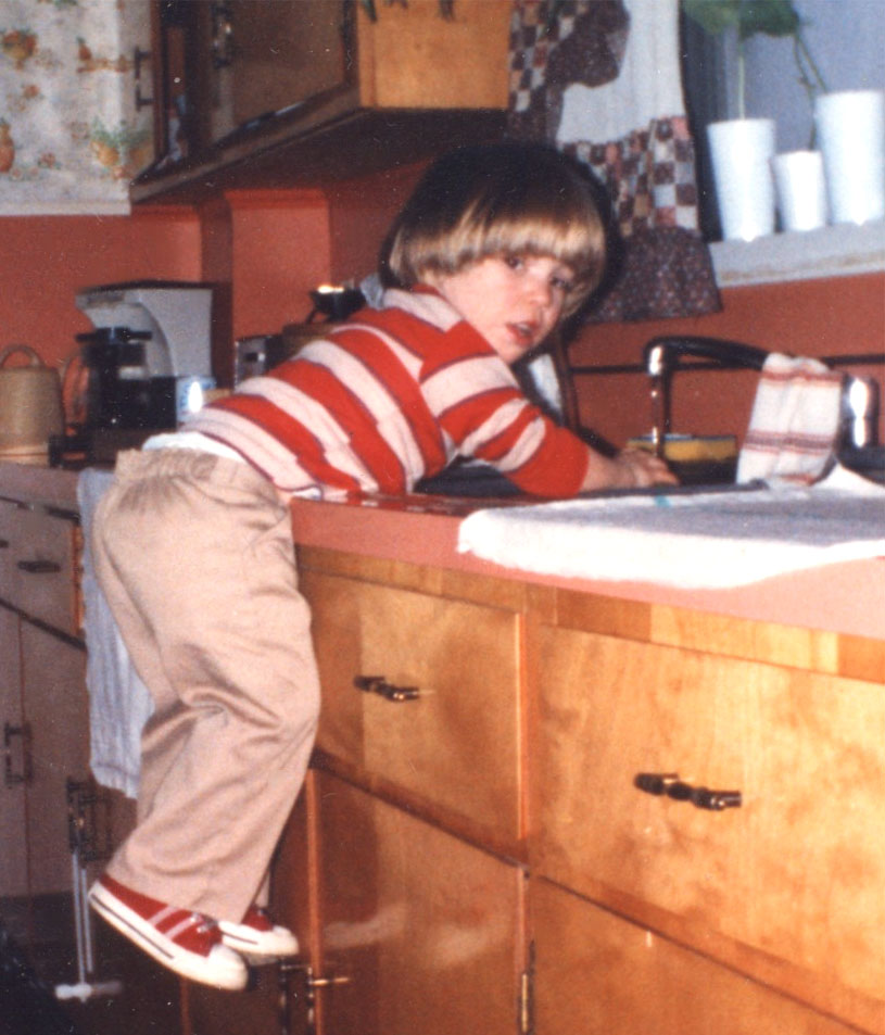 Boy washing hands