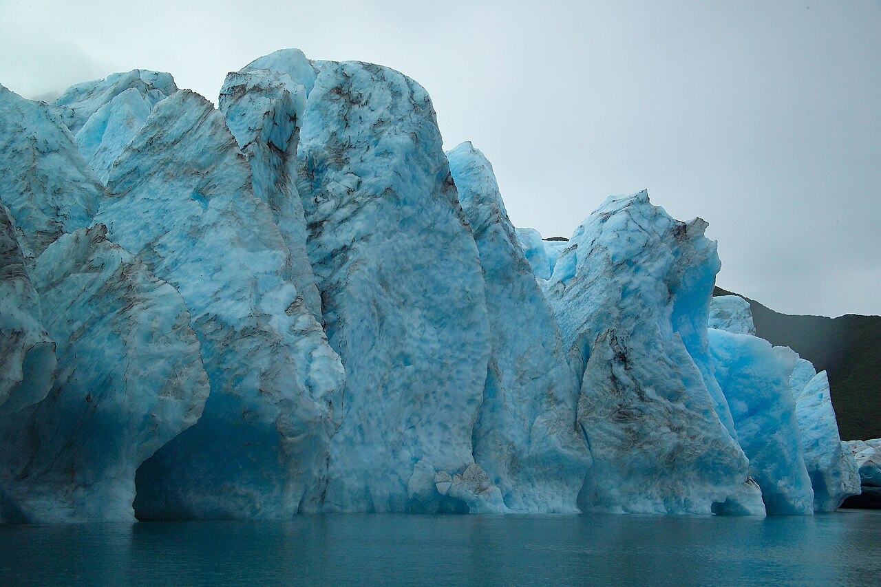 Glaciers are very large solid objects formed of frozen water