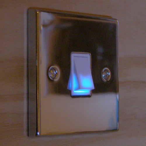 There are lots of different kinds of switch, some even have lights in them!