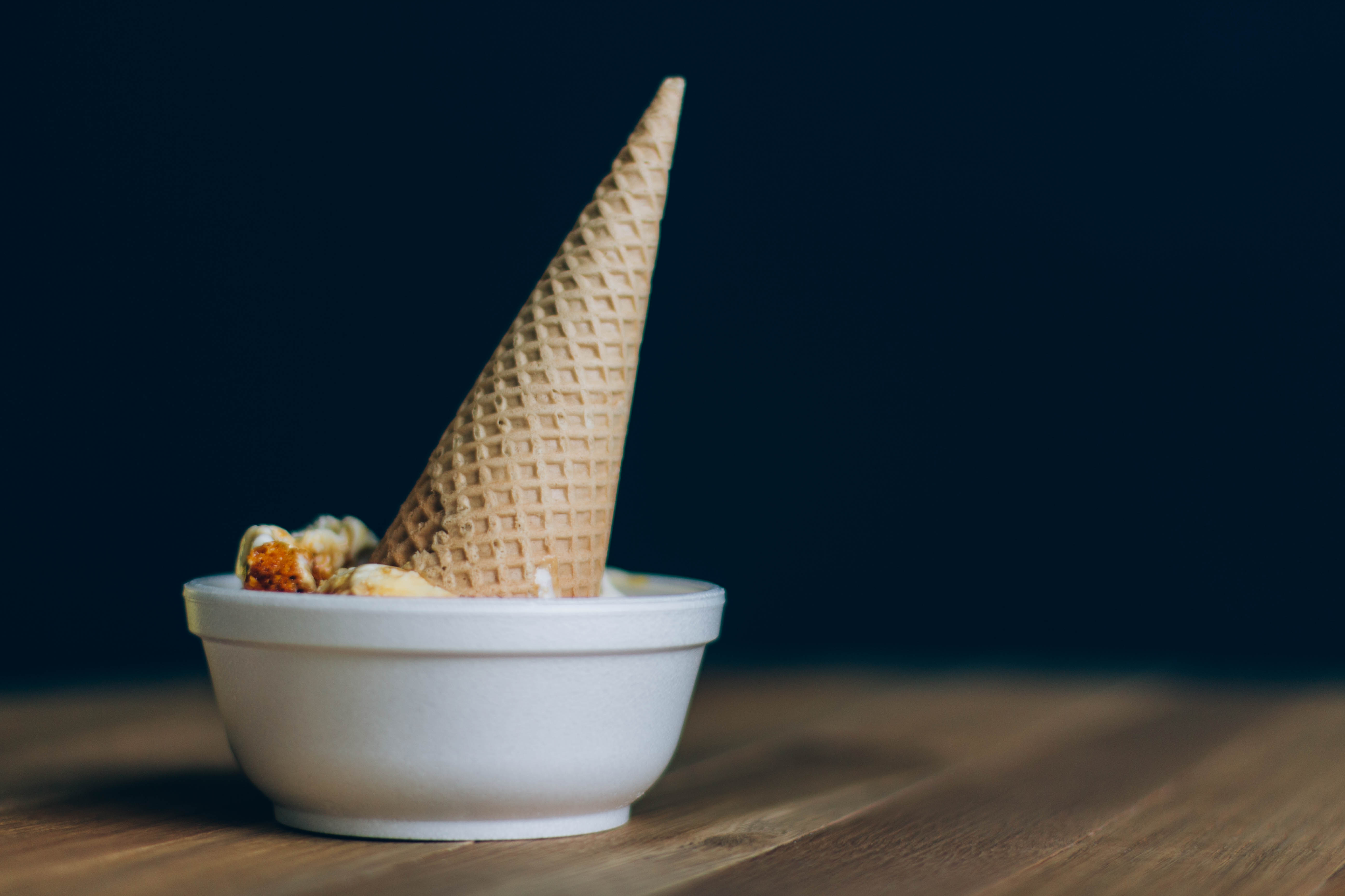 If its warm, ice cream can melt and become liquid again.