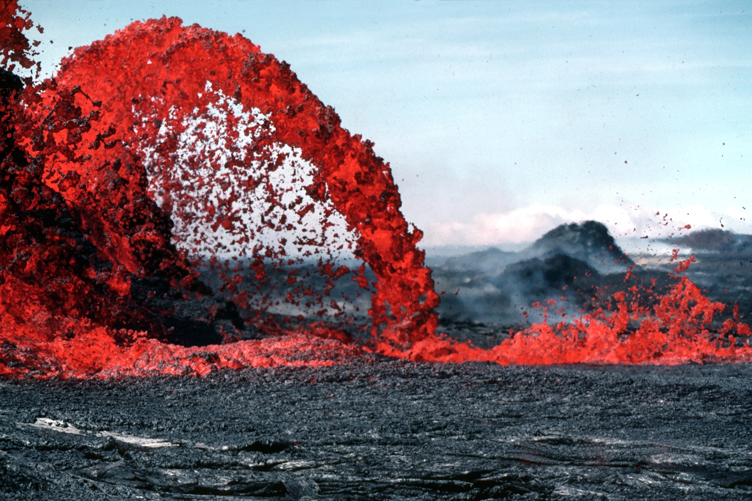 Even rock melts if it gets hot enough! Volcanoes can erupt and spit out molten rock as 'lava'.