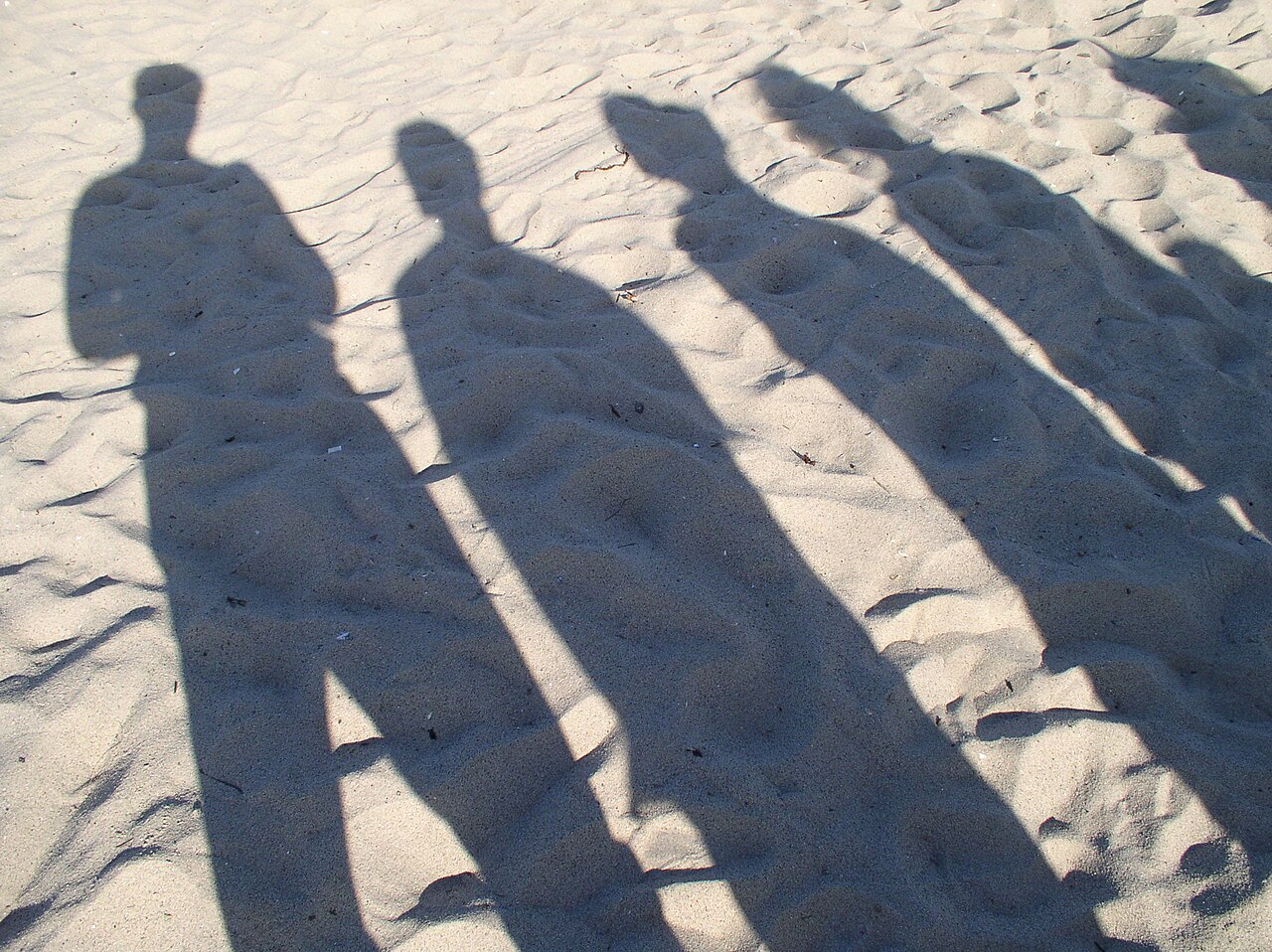 The shadows of people