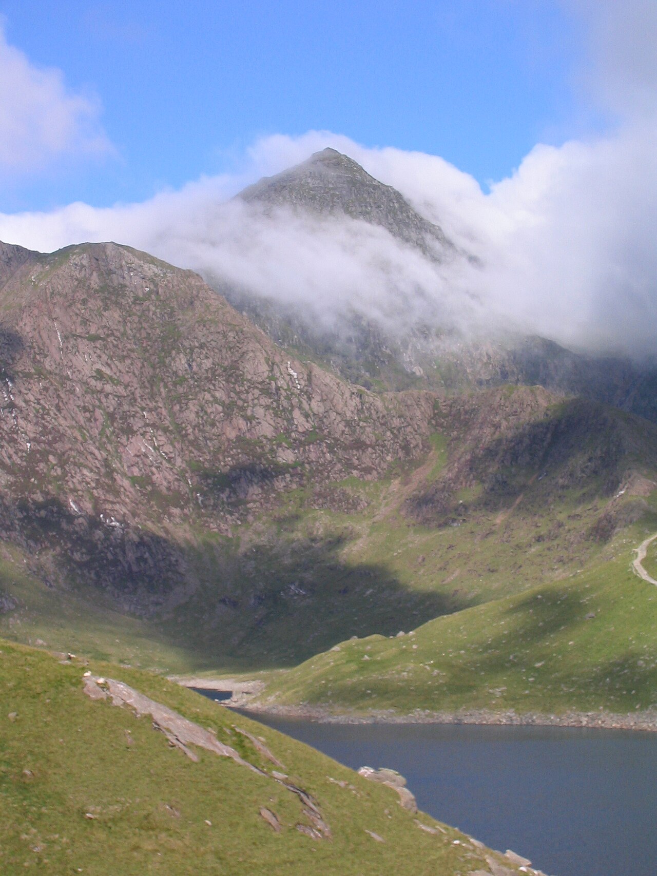 Snowdon, the highest mountain in Wales